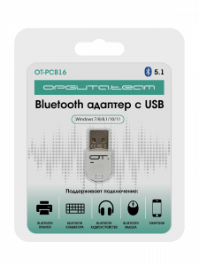 Bluetooth адаптер 5.1 для ПК и ноутбука Орбита OT-PCB16 Черный